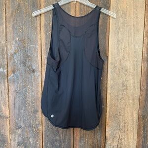 Lululemon Black Mesh Back Athletic Tank Top - Women
